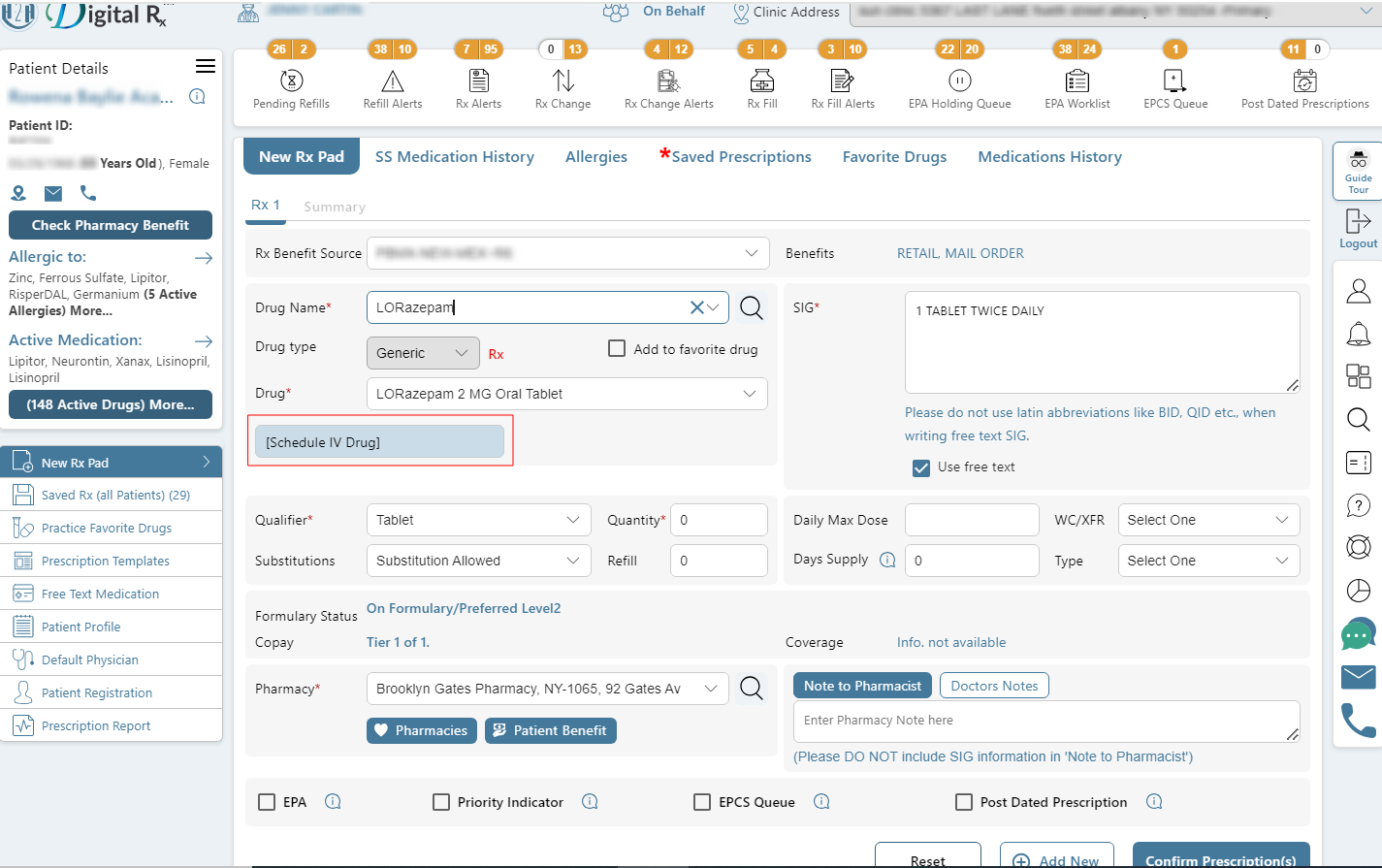 EPCS Rx pad e-prescription platform